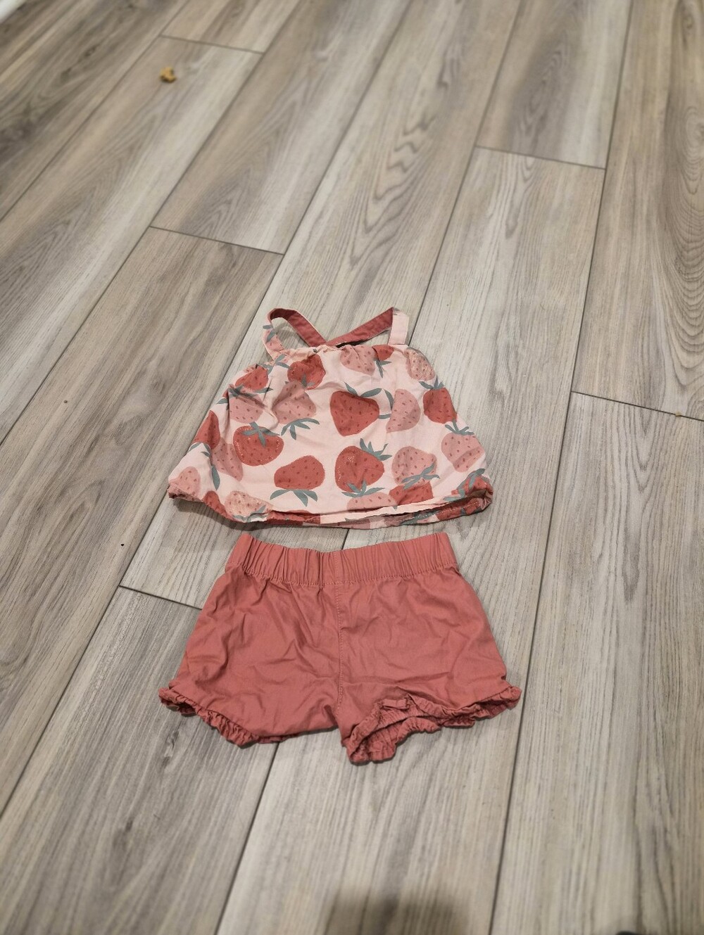 cute strawberry outfit set